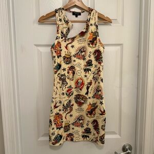 Like New Vintage Ed Hardy Printed Mini Tank Dress *Altered*